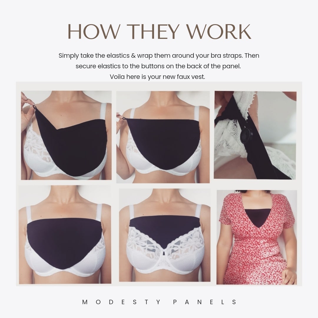 Cami Lace Modesty Panel - Modesty Panels - Lace Cami Inserts for Low Cut  Tops
