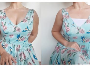 how do you make low cut dress more modest